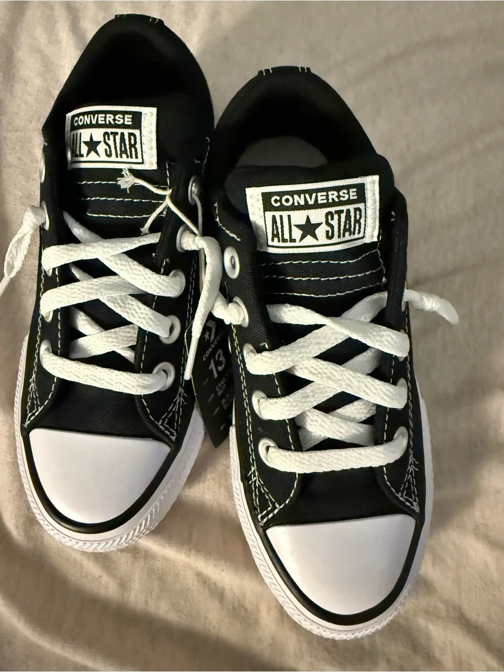 Converse Kids Black and White Low Top Sneakers
